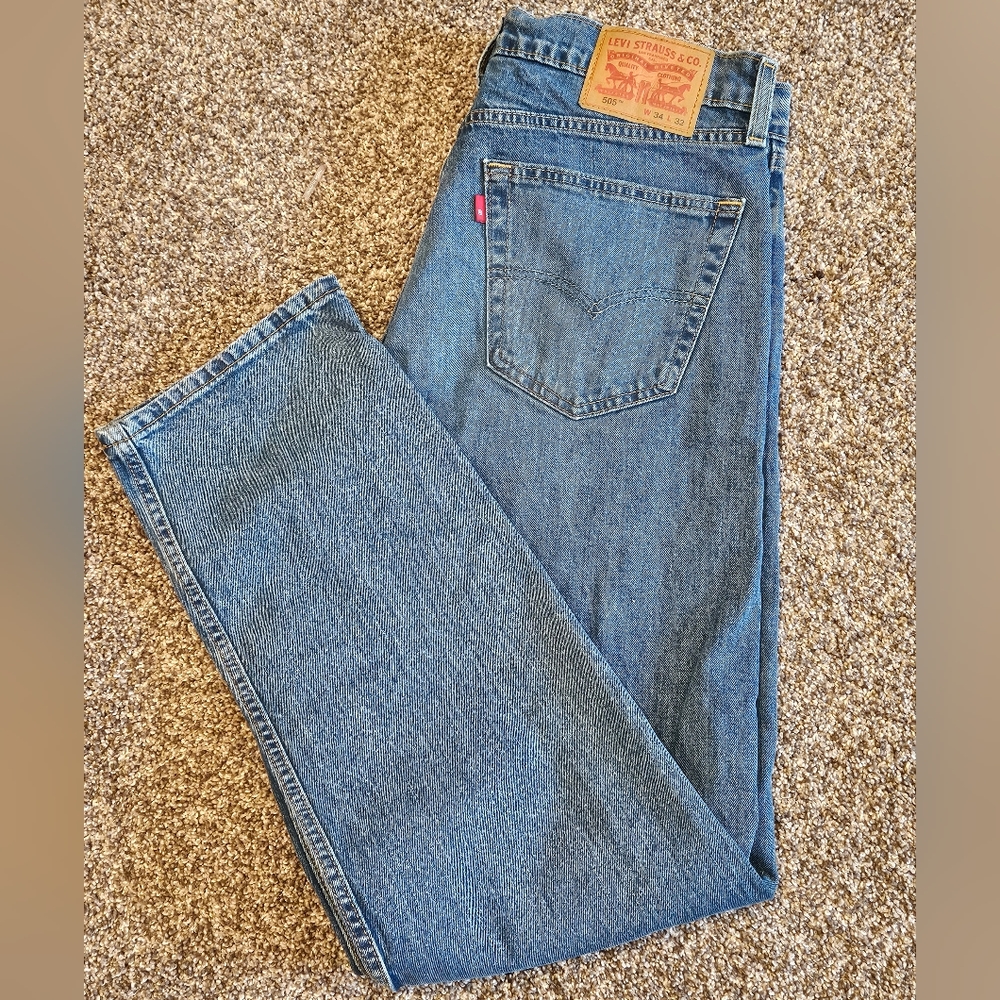 Men's Vintage Levi's Straight Blue Jeans Size 34x32